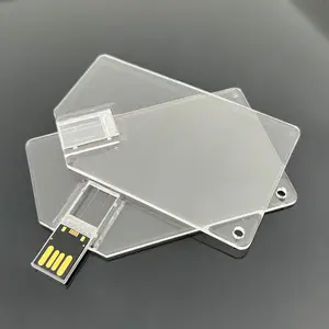 Factory Custom Crystal Credit Card Usb Flash Drive 1Gb 2Gb 4Gb 8G 16Gb 32Gb 64Gb 128Gb Pendrive Business Memoria Usb Memory Card