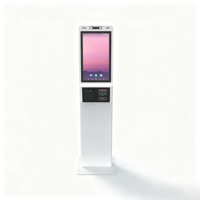 Kiosque de commande automatique en métal avec imprimante thermique, tablette PC Android 7.1/11 de 21,5 pouces pour restaurant