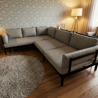 Multifunktionales Schmiedeeisen-Schlafsofa-Gestell mit Holzlatten, Minimalistisches Metalldesign für Schlafzimmer, Wohnzimmer, Apartment, Hotel