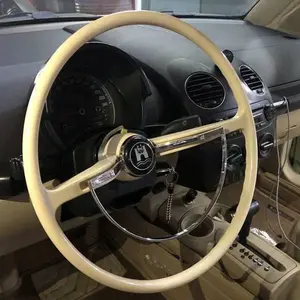 Roda Kemudi Antik Volante untuk Volkswagen, VW Bug Beetle, Bagian Klasik, Putih dan Hitam, 1966, 1969, Karmann, Ghia