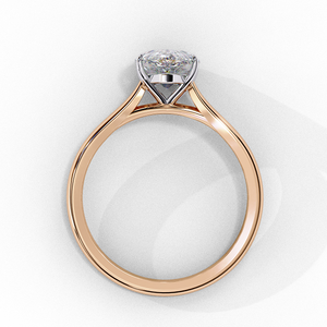 Anillo de Diamantes en Oro Rosa para Mujer, Diseño Clásico y Elegante para Uso Diario, Acabado Brillante, Ligero, Ideal para Regalo - Product Image 3