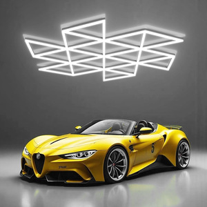 Éclairage LED en nid d'abeille pour lavage de voitures, design d'éclairage pour atelier automobile, éclairage hexagonal pour salle d'exposition automobile, pour le detailing automobile et la présentation de véhicules - Product Image 6