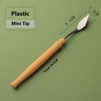 Couteau à palette Source Spot 7-Log avec manche en bois, outil d'art essentiel pour la peinture à l'huile, le modelage de l'argile, grattoir en acier, fournitures d'art