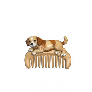 Cepillo de cerámica al por mayor para el cuidado de mascotas con diseño de cachorro para perros y gatos, masajeador, desenredante, control de la caída del pelo, peine para la circulación sanguínea - Product Image 1