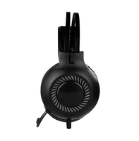 Casque Gaming Filaire Stéréo RGB 7 Couleurs Respirantes HiFi Basses pour PC, Ordinateur, Casque de Jeu Personnalisable avec Micro