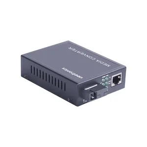 100 בסיס סיבים בודדים TX1550/RX1310nm SMF 20 ק""מ יחיד SC ללא ניהול מהיר Ethernet סיבי מדיה ממיר