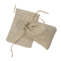 Sacs cadeaux en toile de jute écologiques, réutilisables, durables, avec cordon de serrage, personnalisables avec logo du fabricant, pour bijoux