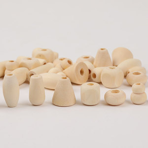 Cuentas de madera de haya natural, formas mixtas, pulidas, para la fabricación de joyas, accesorios de bricolaje, varios tamaños, venta al por mayor, en stock. - Product Image 1