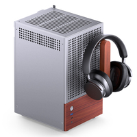 Nueva Caja de PC JONS-BO T6 Silver Mid Tower Mini ITX Micro ATX con Acabado en Nogal para Juegos, Disponible en Stock