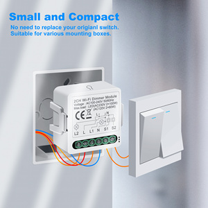 Girier tuya Wifi ngắt tiếp sức Hỗ trợ 2 cách điều khiển thay đổi độ sáng chuyển đổi 1 2 gang thông minh <span class=keywords><strong>Dimmer</strong></span> mô-đun chuyển đổi ánh sáng - Product Image 3