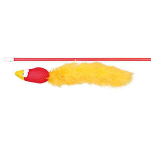 Varita de juguete con pájaro y plumas de 50 cm, juguete interactivo para mascotas - Product Image 1