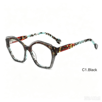 Montures de lunettes œil-de-chat en acétate de haute qualité pour femmes, montures complètes, lunettes optiques de mode sur ordonnance