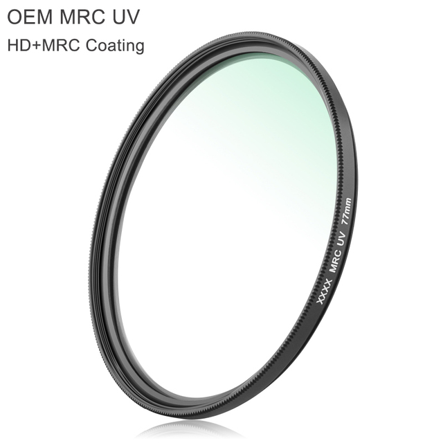 Factory OEM 37-82mm UV Filter Multi-coating Glass Camera Protection Filter with Ultra Slim Frame Waterproof