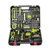 Ensemble complet de perceuse à main et boîte à outils, kit d'outils domestiques alimenté par batterie au lithium, tournevis électrique pour réparation de matériel, Chine