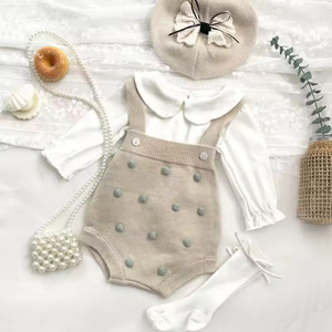 Pakaian Rajut Bayi Baru Lahir Musim Dingin, Kardigan Lengan Panjang untuk Balita Perempuan dan Romper Selempang, Sweater Bayi Lucu - Product Image 4
