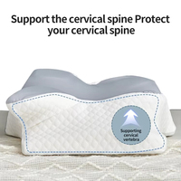 Oreillers ergonomiques en mousse à mémoire de forme pour le soutien cervical, contour orthopédique du cou, pour les chaises de travail, les employés de bureau sédentaires