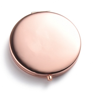 Promotion Elegant Black Color Portable UV Printing Dual <b>Side</b> Cosmetic <b>Mirror</b> - Product Image 3