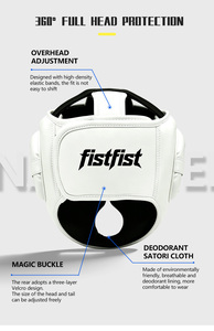 Set da 3 Pezzi per Allenamento Boxe: Casco Protettivo, Confortevole, Durevole e Traspirante in PU, Completamente Chiuso e Portatile per <span class=keywords><strong>Muay</strong></span> Thai - Product Image 5