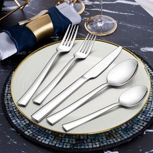 Juego de Cubiertos de Acero Inoxidable 430 Plateado, 5 Piezas, con Logotipo Personalizado al por Mayor, para Bodas, Restaurantes y Hoteles - Product Image 3