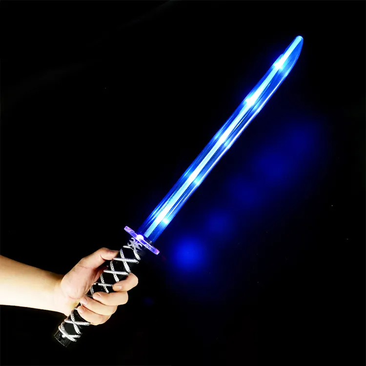 Vente en gros d'épée de samouraï à led épée sabre Katana avec sons sonores activés par le mouvement pour enfants jouets décoration de fête en plastique