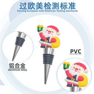 Christmas Santa Claus Wine Stopper Plastic Bottle Christmas Decor Gift - Product Image 5