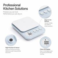 Balance de cuisine numérique intelligente et précise, mesure en grammes et en onces, pour régime alimentaire, fitness, préparation de repas sains, compacte, durable, étanche