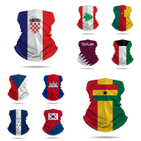 Cache-cou tubulaire de haute qualité avec motif drapeaux du Liban, de la Croatie, du Koweït, du Qatar, du Cameroun et de plusieurs pays – Vente en gros personnalisée