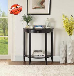 Bảng Điều Khiển Hình Nửa Mặt Trăng Mạnh Mẽ Hơn Với Giá Dưới Cùng Bàn Ghế Sofa Gỗ Nguyên Khối Dày Bàn Bên Cạnh Cho Lối Vào Livi - Product Image 2