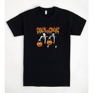 Maglietta promozionale Trick Or Treat Halloween nera da uomo a maniche corte - Product Image 1