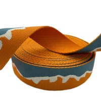 Conception de Texture de lait ondulé coloré motif de montagne enneigée sangle en Polyester 38mm sangle Jacquard pour sangle de guitare sac