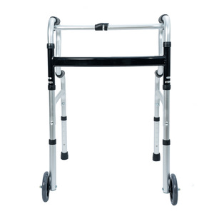 Keyi Folding <b>Walker</b> Aluminum Alloy Wheeled Walking Aid For <b>Elderly</b> And Disabled Persons - Product Image 1