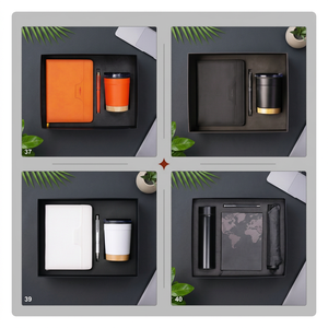 Ensemble cadeau écologique de bloc-notes et stylo en cuir PU pour promotion d'entreprise, boîte cadeau personnalisée, personnalisation numérique - Product Image 3