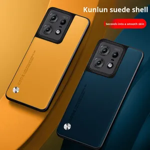 Étui de protection anti-traces de doigts en cuir PU et PC uni, neuf, pour Motorola <span class=keywords><strong>Edge</strong></span> 60 Pro G100 G86 et <span class=keywords><strong>Moto</strong></span> <span class=keywords><strong>Edge</strong></span> 70 - Product Image 2