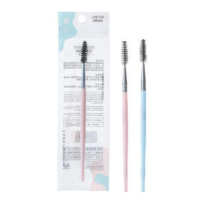 Cepillo de doble propósito para cejas LMLTOP con cerdas de nailon y mango de plástico para el estilismo de pestañas y cejas B0476 - Product Image 3