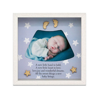 Fengyuan - Kit de Marco de Fotos de Madera para Huellas de Manos y Pies de Bebé, Ideal para Recuerdos Familiares