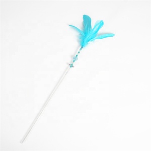 ของเล่นแมวแบบแท่งพร้อมพู่ขนนกและริบบิ้น PVC คุณภาพสูง ลดราคาสุดคุ้ม - Product Image 4