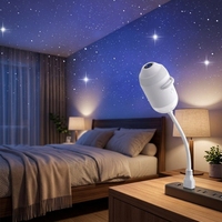 Projecteur d'étoiles USB, lumière de nuit, lentille HD, lampe de projection multi-motifs pour plafond, décoration de chambre à coucher, chambre d'enfant