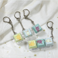 Custom Keychain Keycap Relieve Stress Keycap Keychain Switches Diy Keyboard Keychain Printing logo Design Keyboard
