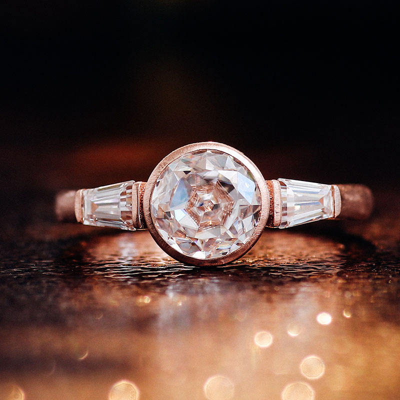 แหวนมอยซาไนต์ทองแท้ 14K