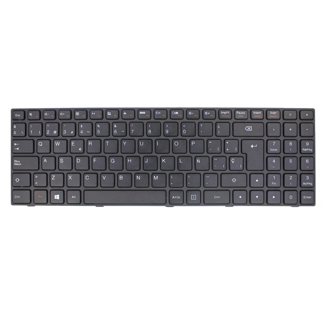 New for 100-15IBY SP Layout Black Plastic Laptop Keyboard Replacement Spanish Notebook Parts Model PK131ER1A05 9Z.NCLSN.00R
