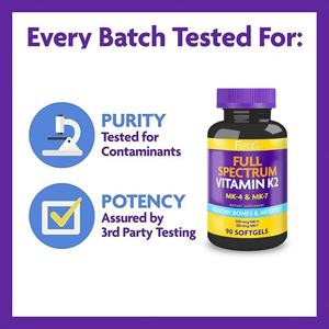 Nouvelle Arrivée Vitamine K2-90 Spectre Complet en Gélules Molles – Favorise la Santé Générale et la Force Osseuse chez l'Adulte – Complément de Vitamine K2 - Product Image 6