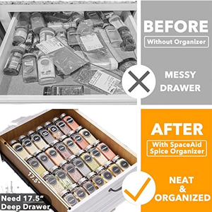 Seasoning <b>Storage</b> Shelf 4 Layers Seasoning Organizer Drawer Metal <b>Kitchen</b> Spice <b>Storage</b> Tray - Product Image 2