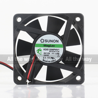 Kipas Pendingin Sunon 5V 24V 48V DC 12V 1.8W AC EC 6015 60X60X15MM 6CM Maglev Chassis Dual Ball Power Supply 2-wire KDE1206PHV1 Baru