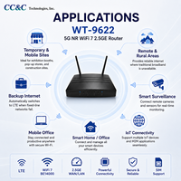 Routeur domestique Wi-Fi 6 tri-bande bibande Gigabit 5G LTE WT-9622 avec prise en charge 6G CAT 6 2,5 Gbit/s WAN