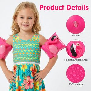 2 Piezas de Flotadores de Brazo para Niños con Diseño de Flamenco, Inflables de PVC para Niños y Niñas, para Entrenamiento de Seguridad en la Piscina, Estilo Aleatorio - Product Image 4