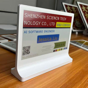 ป้ายชื่อตั้งโต๊ะสองด้าน Ble Api Nfc พร้อมจอแสดงผล E-Ink สำหรับแสดงชื่อ ป้ายดิจิทัล ป้ายอิเล็กทรอนิกส์สำหรับชั้นวางสินค้า สำหรับการจองห้องประชุม - Product Image 1