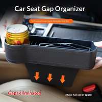 Boîte de rangement moderne en cuir pour l'espace entre les sièges de voiture et organisateur de fentes, accessoire de voiture multifonctionnel