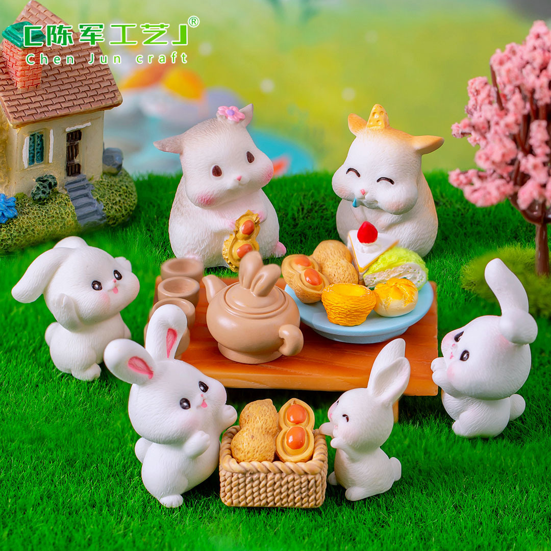 Lapin coloré n°3 Allongé sur la table