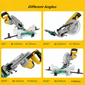 Scie à onglet coulissante double biseau <span class=keywords><strong>LUXTER</strong></span>, nouvelle arrivée, avec laser, moteur 1,8 kW et garantie de 2 ans - Product Image 6