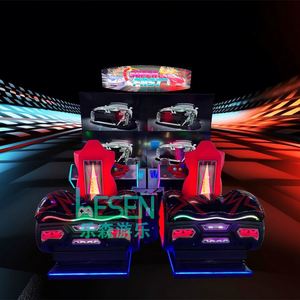 เครื่องเล่นเกมแข่งรถแบบหยอดเหรียญ Creatfun สำหรับ 2 ผู้เล่น รุ่น Lesen Hot Sale ใช้ไฟ 110V/220V เหมาะสำหรับสวนสนุก - Product Image 5